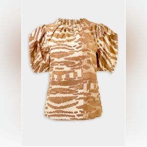 Women's Brown Patterned Top